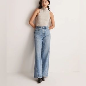 Madewell Superwide-Leg Jeans in Parson Wash: Inset Edition